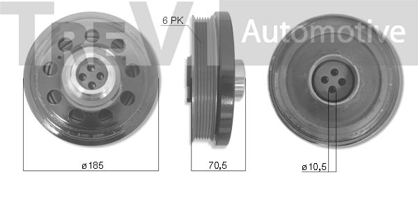 TREVI AUTOMOTIVE Rihmaratas,väntvõll PC1274